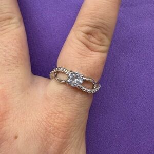 CZ Silver Infinity Ring